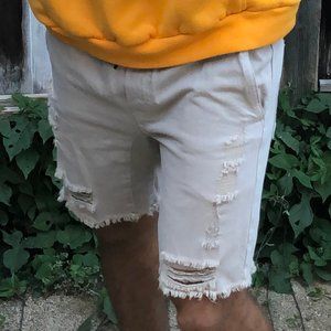 Denim Jogger Shorts